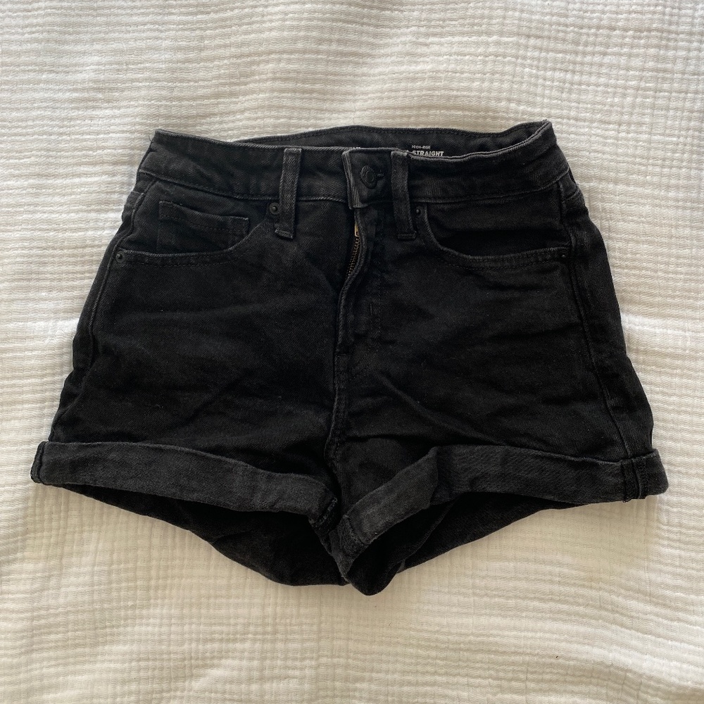 Old navy high rise black shorts size 2